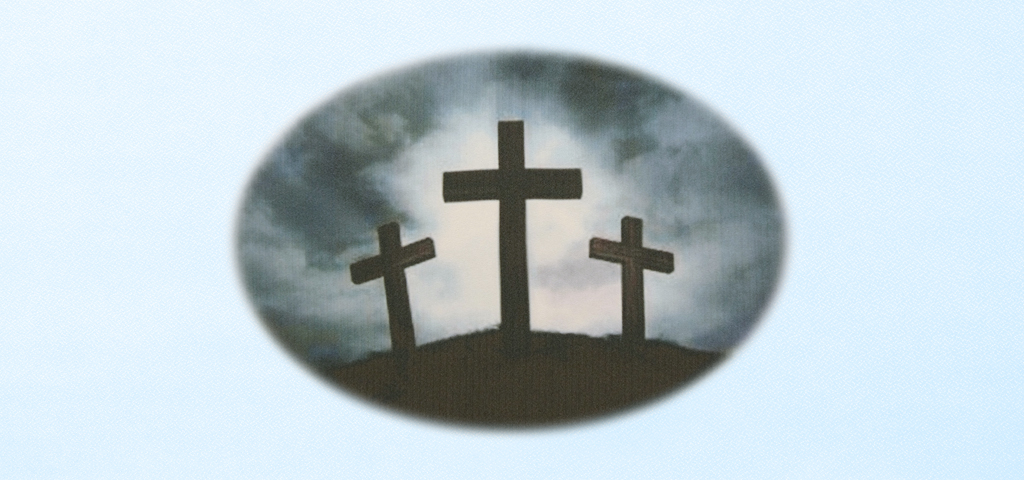 Calvary Crosses Blue Faux